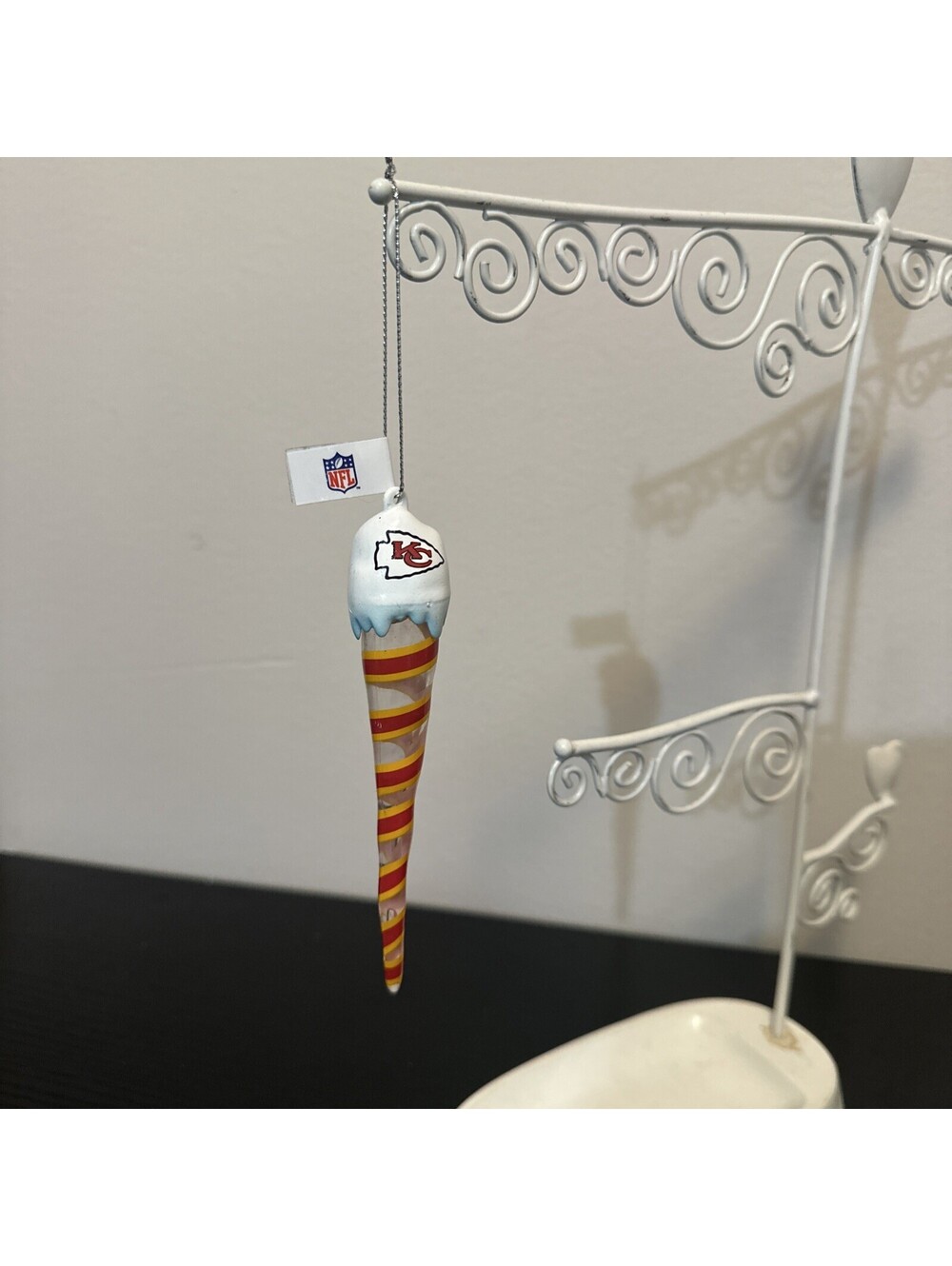 NFL Kansas City Chiefs Lighted Icicle Ornament Tested Works